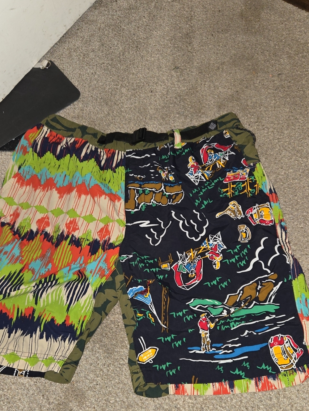 Columbia Men's Multi-Color Patterned Swim Board Shorts